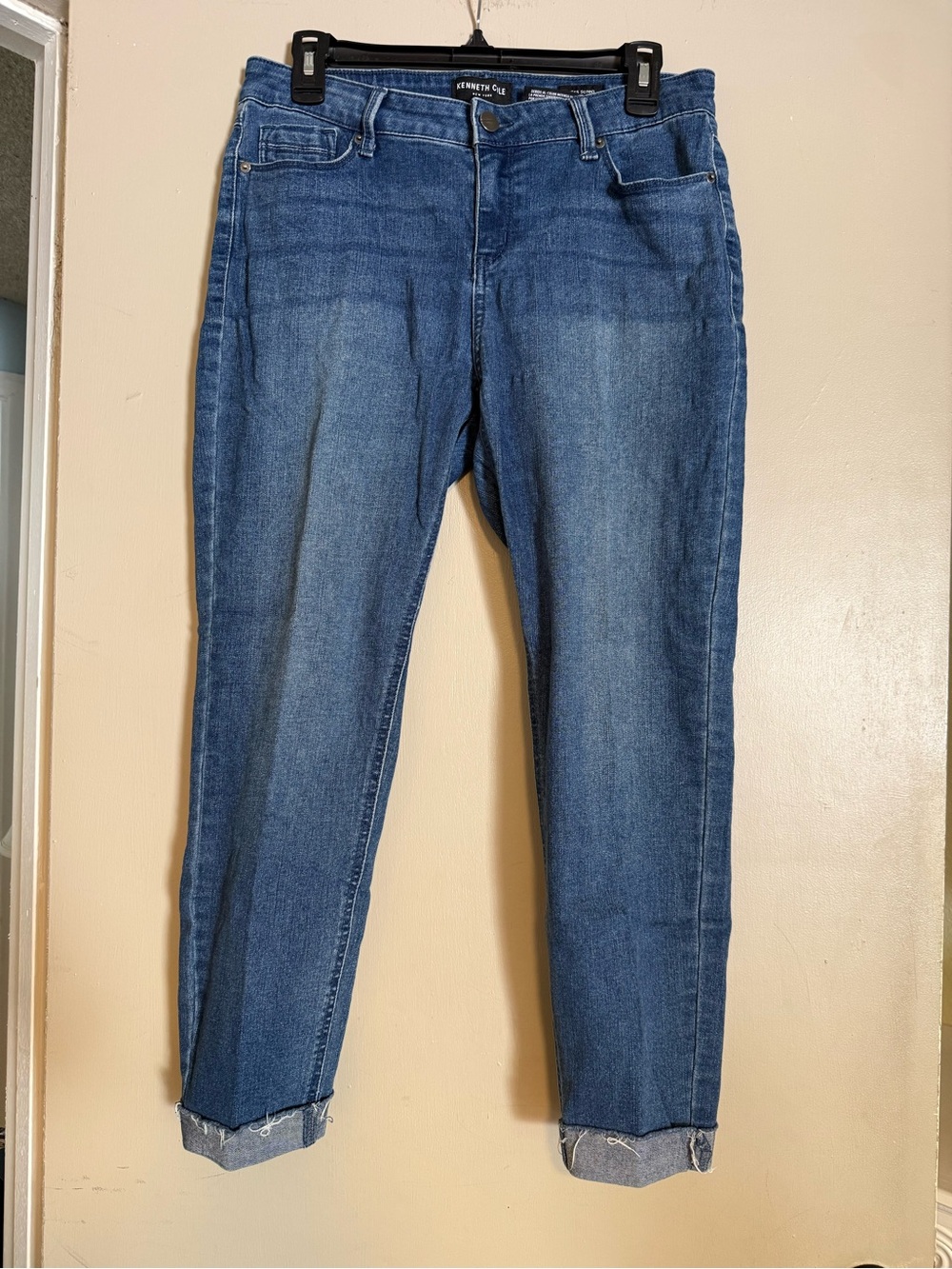 Kenneth Cole Women's Mid Blue Cropped Jeans